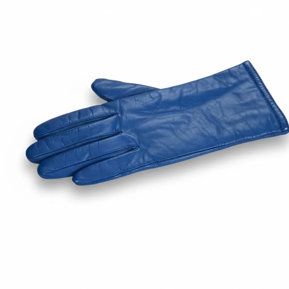 Thinsulate Insulation 40 Gram Royal Blue Leather Driving Glive Ladies Size Med